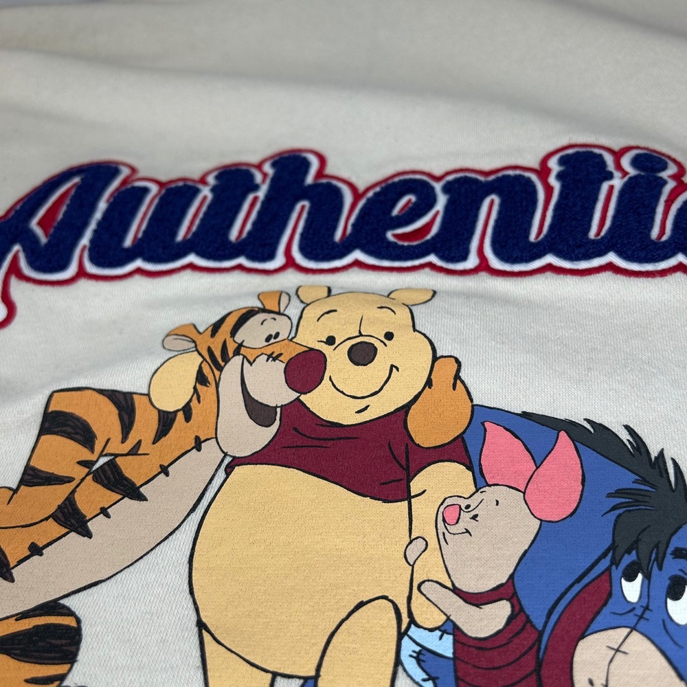 Disney Winnie the Pooh Kids Hoodie Almond Beige Patch Sleeve LH42404FH M 8-10‎ - Picture 11 of 11